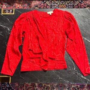 Ronny Kobo Red Silk Women's Top